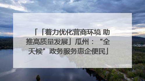 「着力优化营商环境 助推高质量发展」瓜州：“全天候”政务服务惠企便民