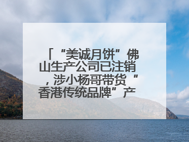 “美诚月饼”佛山生产公司已注销，涉小杨哥带货“香港传统品牌”产地争议事件