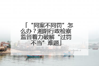 “同案不同罚”怎么办？湘阴行政检察监督着力破解“过罚不当”难题