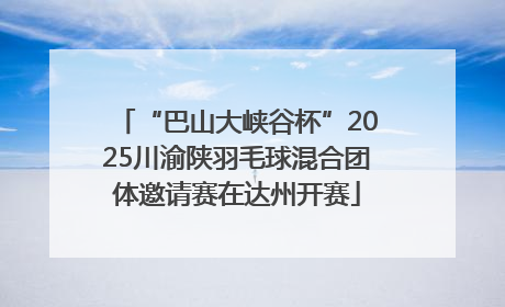 “巴山大峡谷杯”2025川渝陕羽毛球混合团体邀请赛在达州开赛