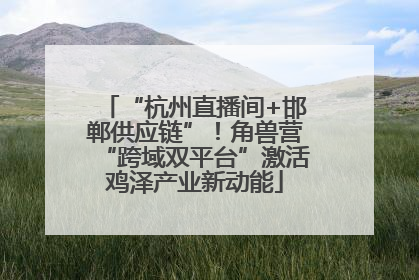 “杭州直播间+邯郸供应链”！角兽营“跨域双平台”激活鸡泽产业新动能