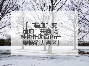 “输血”变“造血”共赢 粤桂协作助百色芒果畅销大湾区