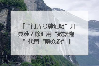 “门弄号牌证明”开具难？徐汇用“数据跑”代替“群众跑”
