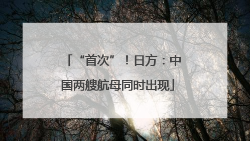 “首次”！日方：中国两艘航母同时出现