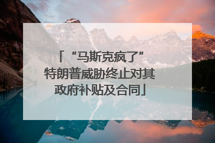 “马斯克疯了” 特朗普威胁终止对其政府补贴及合同