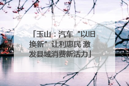 玉山：汽车“以旧换新”让利惠民 激发县域消费新活力