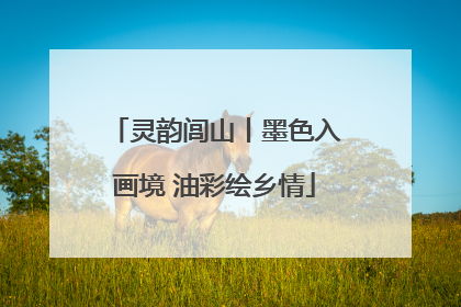 灵韵闾山丨墨色入画境 油彩绘乡情