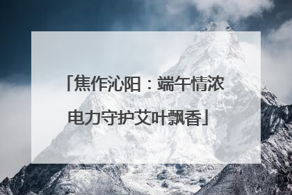 焦作沁阳：端午情浓 电力守护艾叶飘香