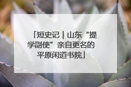 短史记｜山东“提学副使”亲自更名的平原闲道书院