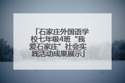 石家庄外国语学校七年级4班“我爱石家庄”社会实践活动成果展示