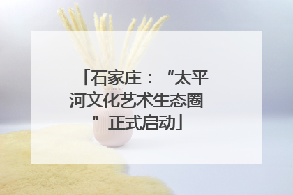 石家庄：“太平河文化艺术生态圈”正式启动