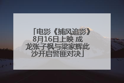 电影《捕风追影》8月16日上映 成龙张子枫与梁家辉此沙开启警匪对决