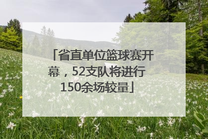 省直单位篮球赛开幕，52支队将进行150余场较量