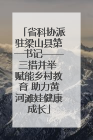 省科协派驻梁山县第一书记——三措并举 赋能乡村教育 助力黄河滩娃健康成长