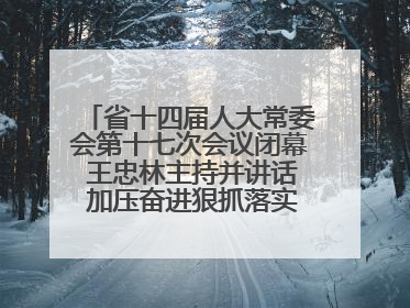 省十四届人大常委会第十七次会议闭幕 王忠林主持并讲话 加压奋进狠抓落实 全力推动支点建设成势见效