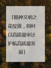 精神文明之花绽放，周村以高质量审计护航高质量发展