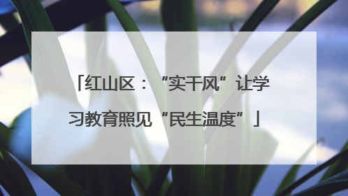 红山区：“实干风”让学习教育照见“民生温度”