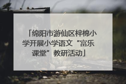 绵阳市游仙区梓棉小学开展小学语文“富乐课堂”教研活动