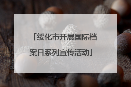 绥化市开展国际档案日系列宣传活动