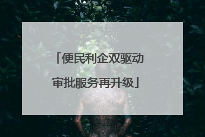 便民利企双驱动 审批服务再升级