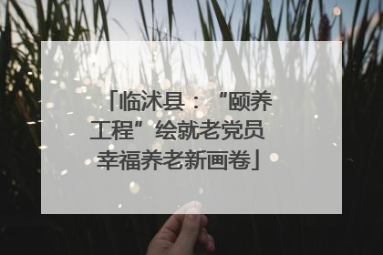 临沭县：“颐养工程”绘就老党员幸福养老新画卷