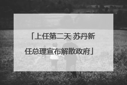 上任第二天 苏丹新任总理宣布解散政府