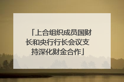 上合组织成员国财长和央行行长会议支持深化财金合作