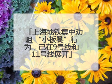 上海地铁集中劝阻 “小板凳”行为，已在9号线和11号线展开