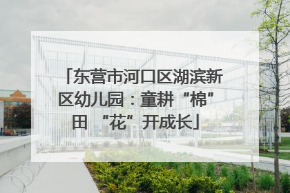 东营市河口区湖滨新区幼儿园：童耕“棉”田 “花”开成长