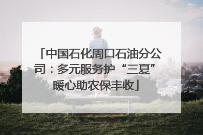 中国石化周口石油分公司：多元服务护“三夏” 暖心助农保丰收