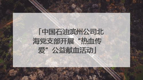 中国石油滨州公司北海党支部开展“热血传爱”公益献血活动