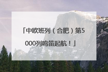 中欧班列（合肥）第5000列鸣笛起航！