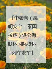 中老泰（昆明安宁—泰国拉廊）铁公海联运国际货运列车发车