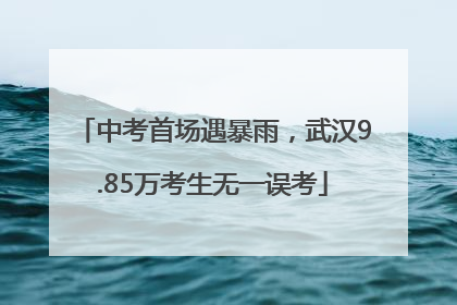 中考首场遇暴雨，武汉9.85万考生无一误考