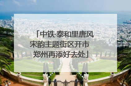 中铁·泰和里唐风宋韵主题街区开市 郑州再添好去处