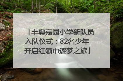 丰奥嘉园小学新队员入队仪式：82名少年开启红领巾逐梦之旅