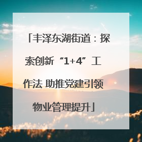丰泽东湖街道：探索创新“1+4”工作法 助推党建引领物业管理提升