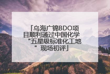 乌海广锦BDO项目顺利通过中国化学“五星级标准化工地”现场初评