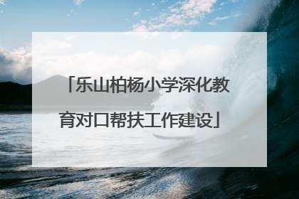 乐山柏杨小学深化教育对口帮扶工作建设