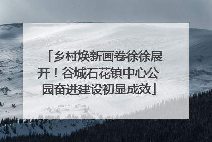 乡村焕新画卷徐徐展开！谷城石花镇中心公园奋进建设初显成效