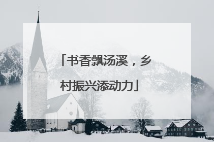书香飘汤溪，乡村振兴添动力