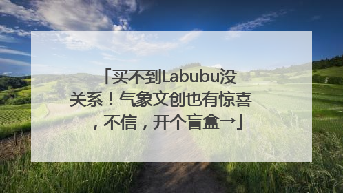 买不到Labubu没关系！气象文创也有惊喜，不信，开个盲盒→