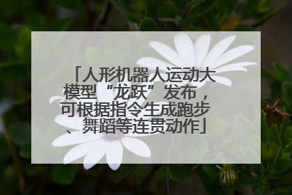 人形机器人运动大模型“龙跃”发布，可根据指令生成跑步、舞蹈等连贯动作
