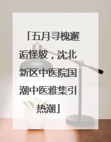 五月寻槐邂逅怪坡，沈北新区中医院国潮中医雅集引热潮