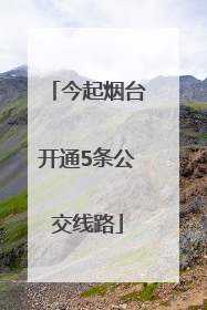 今起烟台开通5条公交线路