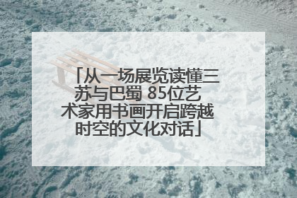 从一场展览读懂三苏与巴蜀 85位艺术家用书画开启跨越时空的文化对话