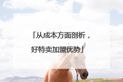 从成本方面剖析，好特卖加盟优势