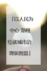 以人民为中心 郑州绘就城市治理新图景