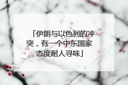 伊朗与以色列的冲突，有一个中东国家态度耐人寻味