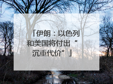 伊朗：以色列和美国将付出“沉重代价”